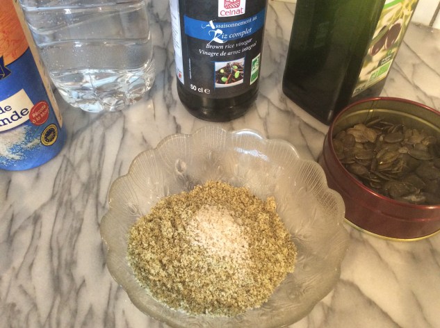 ingrédients sauce graines de courge