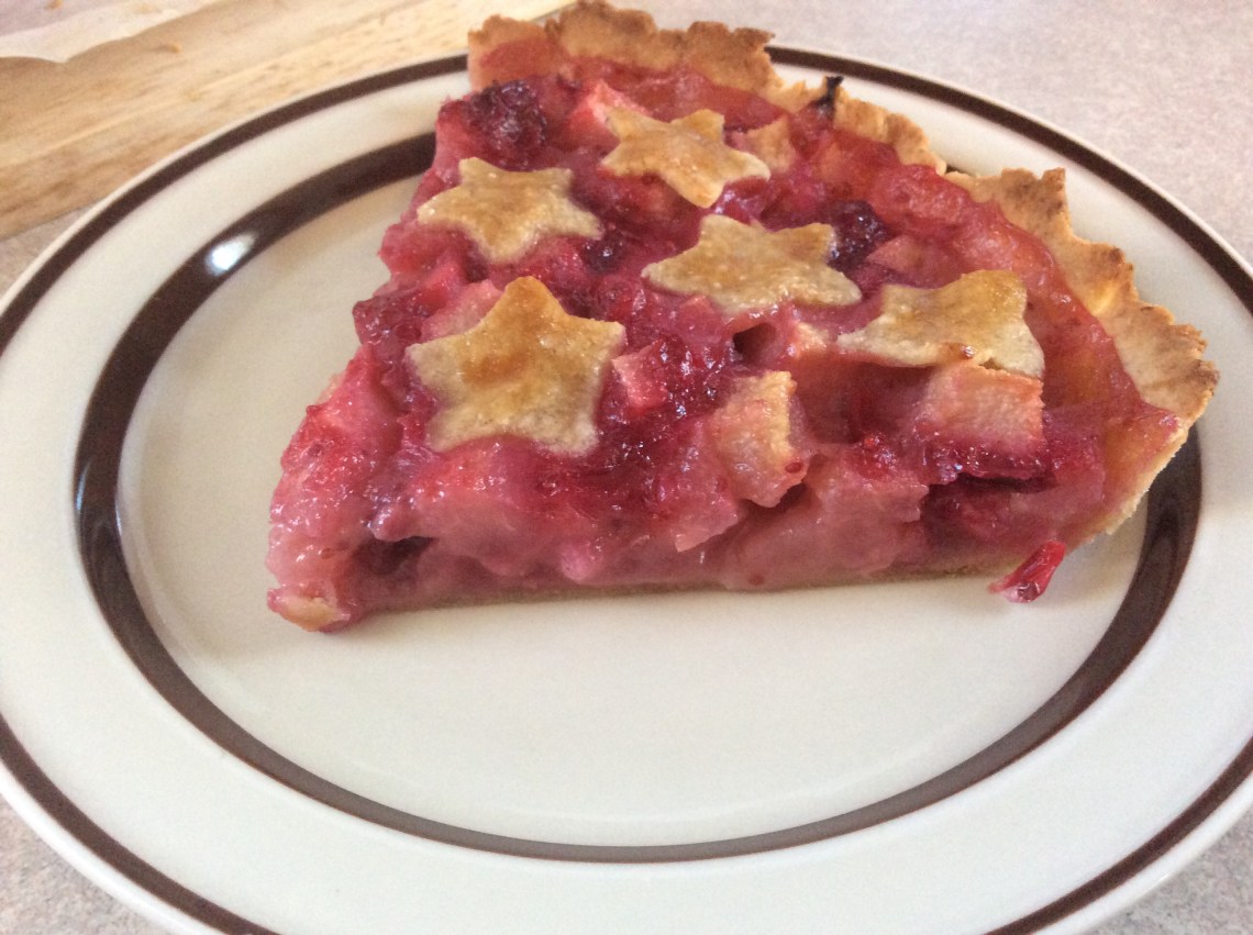 tarte aux poires et canneberges